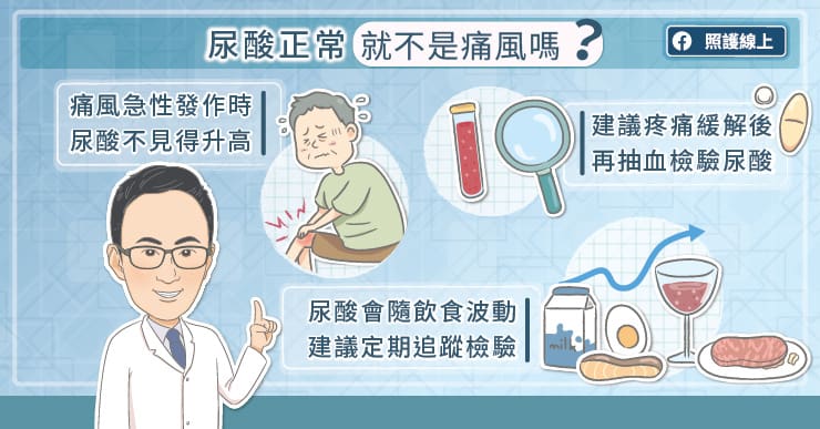 尿酸正常就不是痛風嗎?