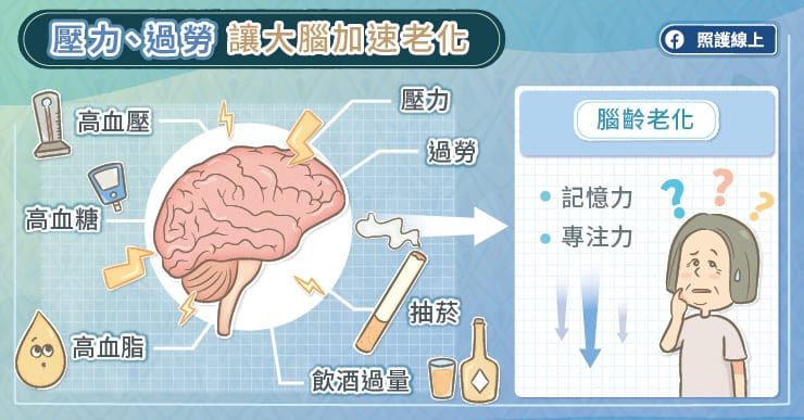 過勞或高壓讓大腦加速老化