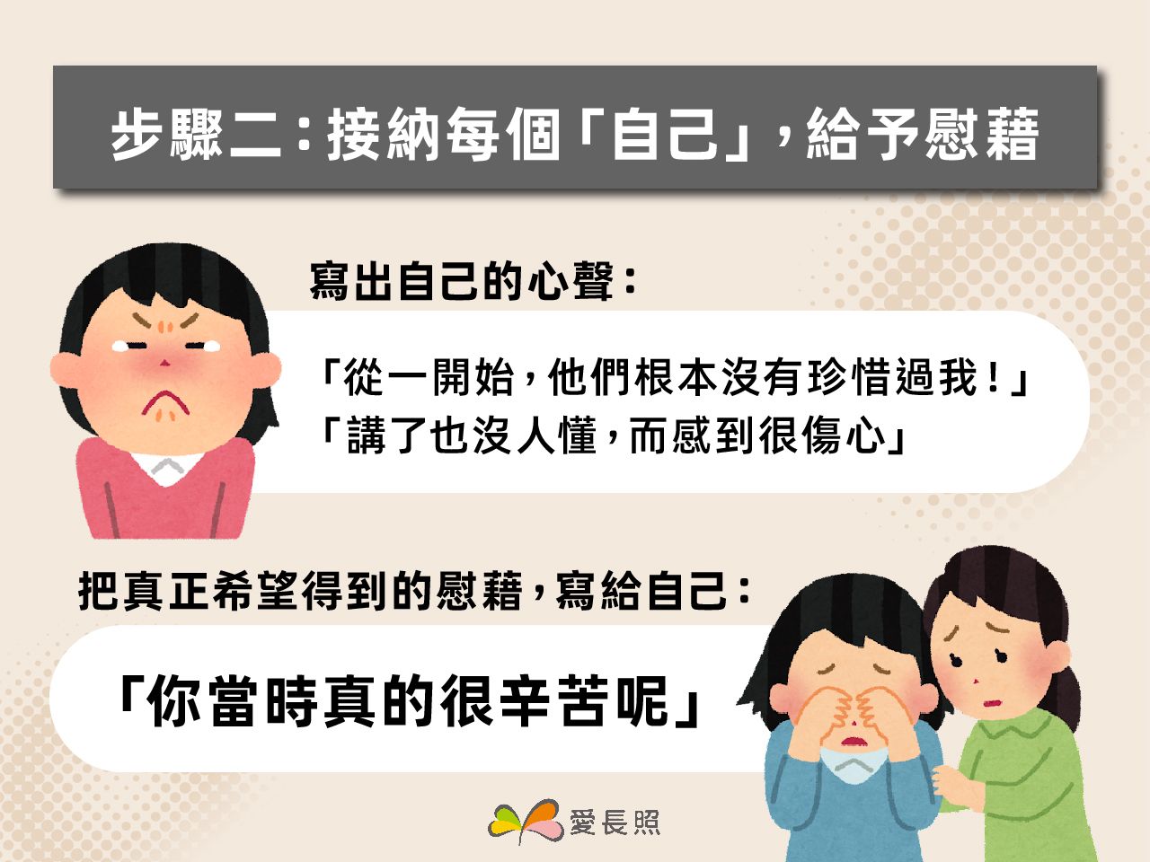 接納每個「自己」,寫出真實的心聲,把真正想得到的安慰寫給自己