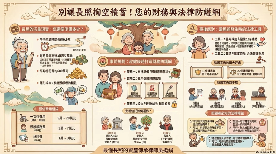 別讓照顧掏空積蓄，律師給照顧者的3個自保錦囊-天使律師吳挺絹